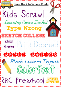 School Fonts: Free for Back to School {Blogging Basics} | Pinterest ...