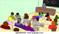 EPS Vector - College lecture. Stock Clipart Illustration ...