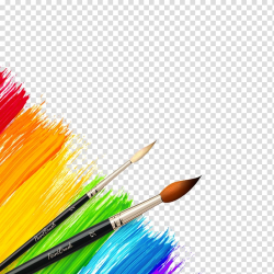 Black paint brushes illustration, Paintbrush Color ...