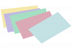 Clipart - Stack of unlined colored index cards