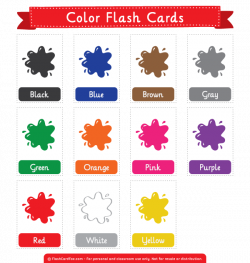 Free printable color flash cards. Download the PDF at http ...