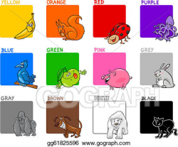 Vector Art - Primary colors cartoon set. EPS clipart ...