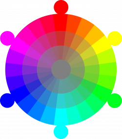 Color wheel RGB/CMYK 24-hour with 2 tones | color | Pinterest ...