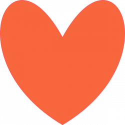Orange Coral Heart Clip Art at Clker.com - vector clip art online ...