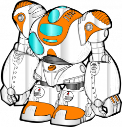 Clipart - robot color simply