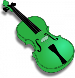 Violin clipart green - Pencil and in color violin clipart green