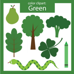 Color Clip art: green objects