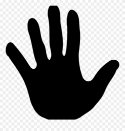 Handprint Outline Finger Clipart Hand Palm Pencil And - Hand ...