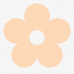 Color Peach - Simple Flower Drawing With Color Clipart ...