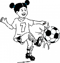 girl soccer clipart color pages - Clipground