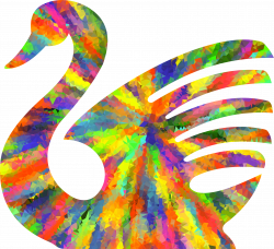 Clipart - Splash Of Color Swan3
