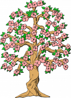 Clipart - flowering tree color