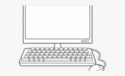 Keyboard Clipart Coloring Page - Clip Art Computer #1453790 ...