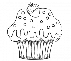 Birthday Cupcake Drawing at GetDrawings.com | Free for personal use ...
