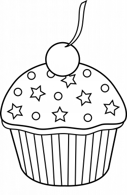 Cute Cupcake Outline to Color In | Coloring Book Pages | Pinterest ...