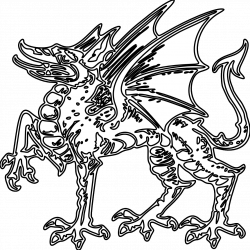 Chinese Dragon Clipart Black And White. Cool Dragon Templete With ...