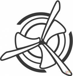 Fan and air flow coloring page | Free Printable Coloring Pages