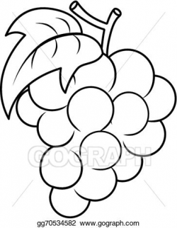Vector Art - Grape coloring page. EPS clipart gg70534582 ...