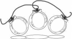 clipartist.net » Clip Art » ornaments black white line art christmas ...