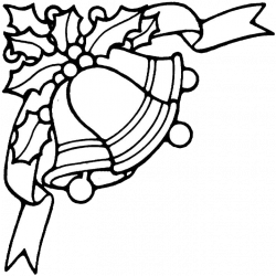 Christmas bells black and white free clipart collection