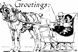 Holiday Horse Greeting Coloring Page | Horse Coloring Pages Org