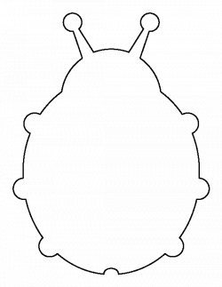 Ladybug pattern. Use the printable outline for crafts, creating ...