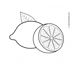 Lemons fruits coloring pages for kids, printable free Lam 