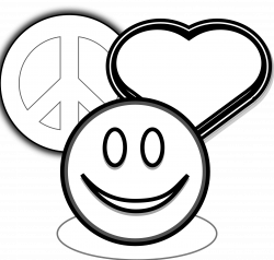 Coloring Pages Of Peace Signs And Hearts Clip Art Peace Love And ...