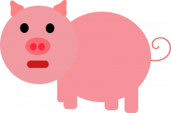 Clipart - Pink pig