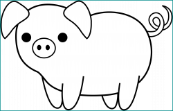 Amazing Pig Clip Art Black And White Clipart Clipartix For Cute ...