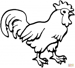 Picture Of rooster coloring page | Free Printable Coloring Pages