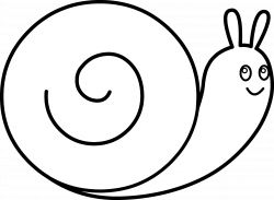Cute Snail Coloring Page - Free Clip Art