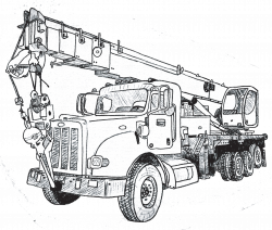 Crane Truck Drawing at GetDrawings.com | Free for personal use Crane ...