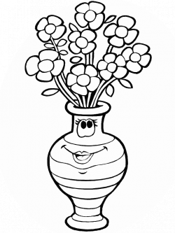 Vase Cartoon Black And White. Simple Vases Cartoon Cake Ideas And ...