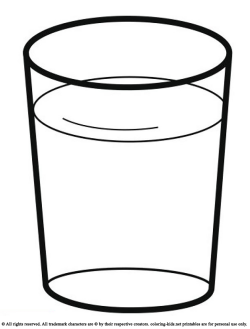 Water glass drink a glass of water drinks coloring pages ...