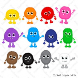 Color monsters - Monster clipart - Clip Art and Digital ...