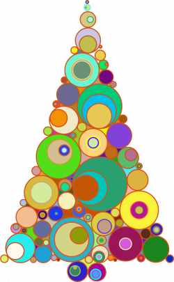 Colorful Abstract Circles Christmas Tree Icons PNG - Free PNG and ...