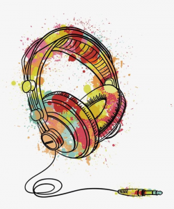 Hand Colored Headphones PNG, Clipart, Colored Clipart, Ear ...