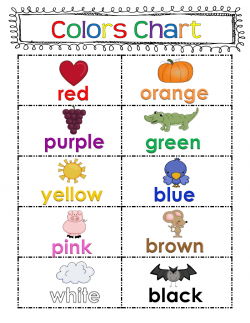 Freebie: Color Chart | Fun Classroom Ideas | Kindergarten ...
