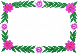 6 Flower Frame Colorful Rectangle (PNG Transparent) | OnlyGFX.com