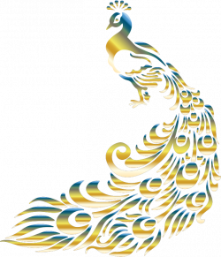 Clipart - Chromatic Peacock 4 No Background