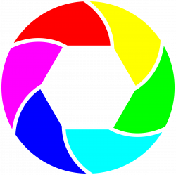 Clipart - Shutter Icon rainbow colors