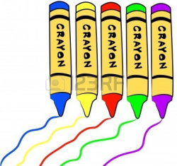 wax crayon : five colorful | Clipart Panda - Free Clipart Images