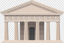 Brown 6-pillars structure art, Greece Ancient Greek temple ...