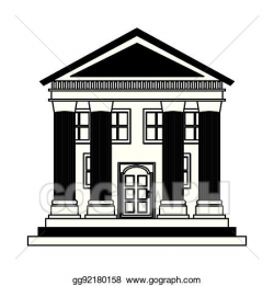 Vector Illustration - Building roman columns icon. Stock ...