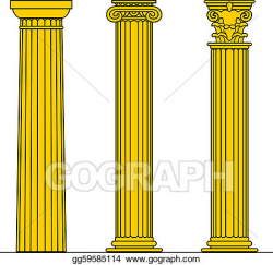 Vector Art - Three columns. Clipart Drawing gg59585114 - GoGraph