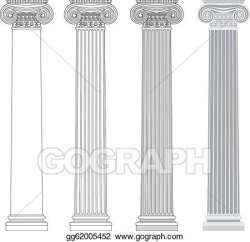 Vector Illustration - Ionic column. EPS Clipart gg62005452 ...