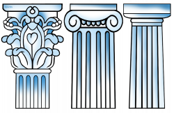 Architecture Clip Art by Phillip Martin, Greek Columns