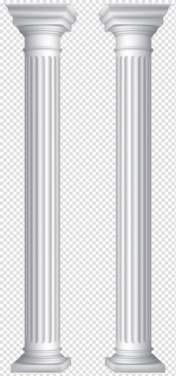 Two white posts , Column , Columns transparent background ...