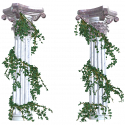 Beautiful Columns with Vines PNG Decorative Elements | Artistically ...